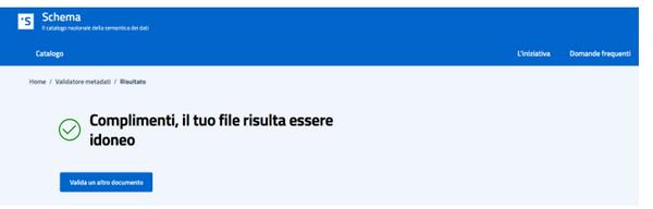 Immagine descrittiva dell’esito positivo di validazione